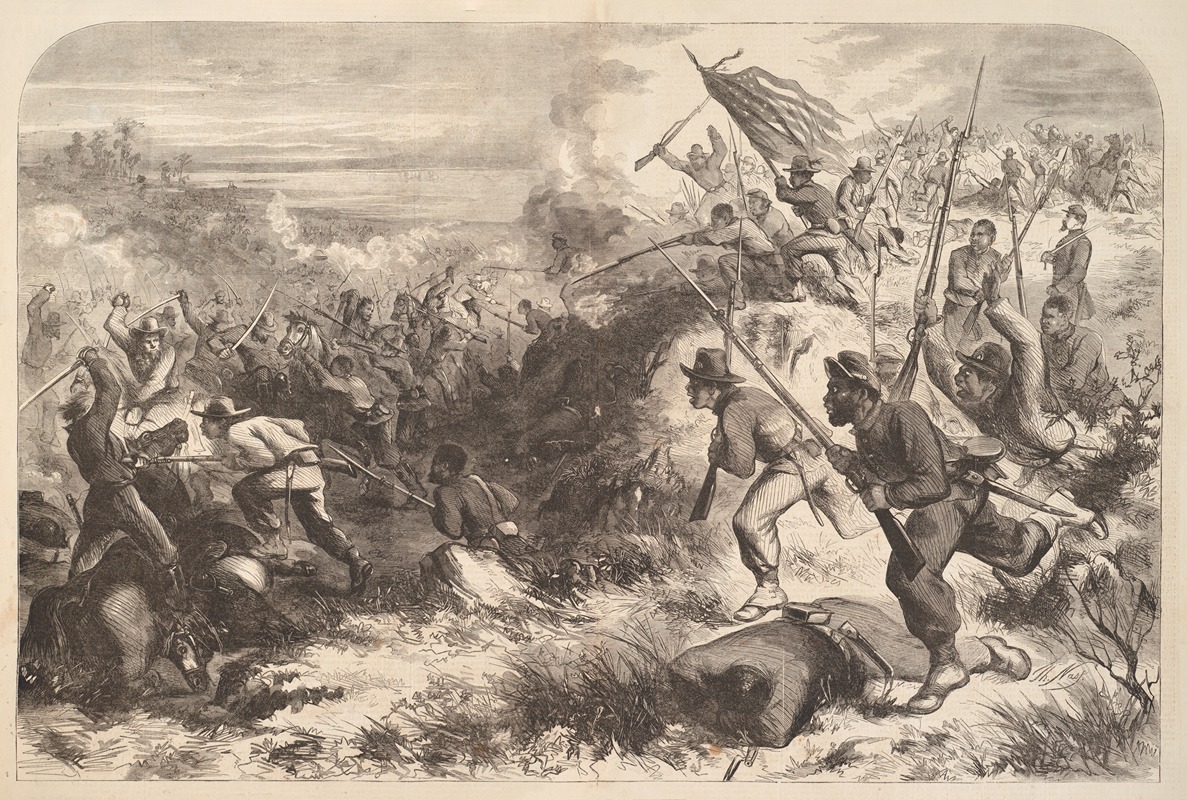 Thomas Nast - A Negro regiment in action