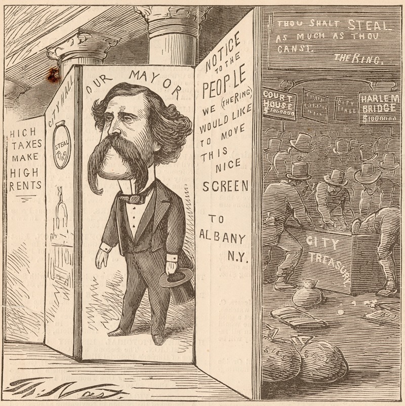 Thomas Nast - A respectable screen covers a multitude of thieves