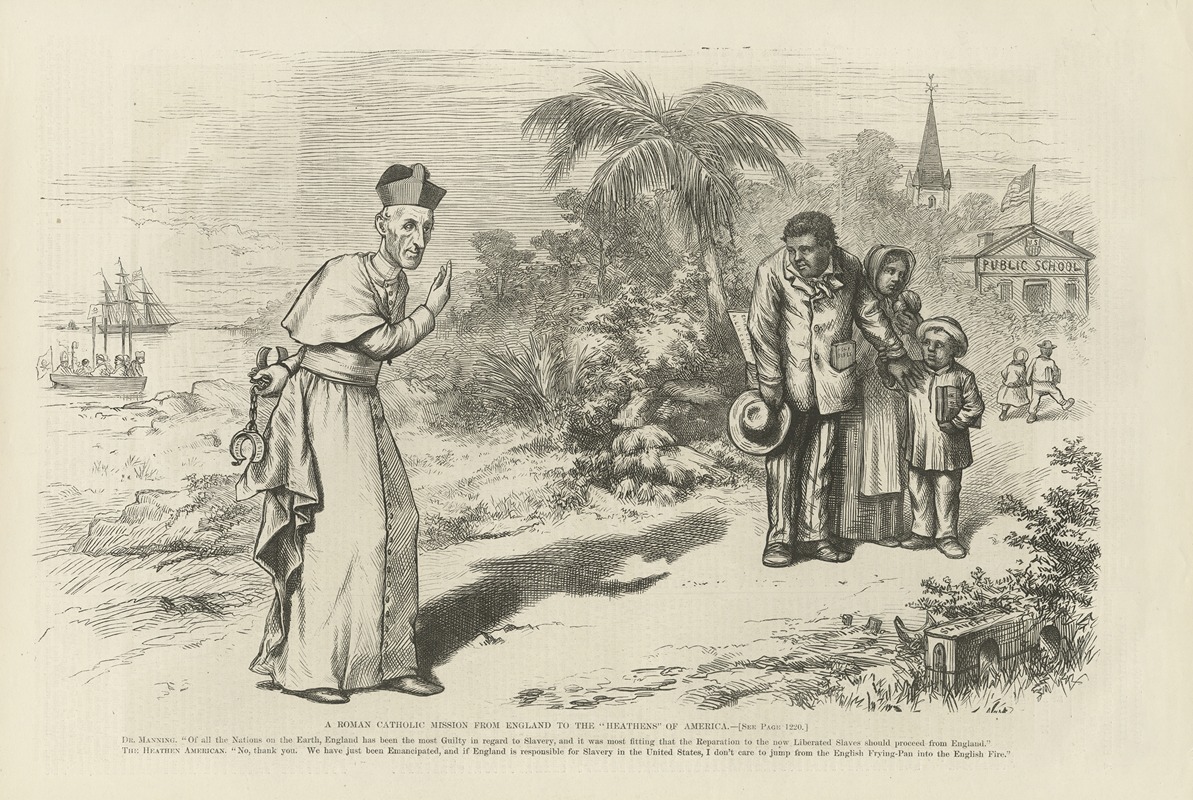 Thomas Nast - A Roman Catholic mission from England to the ‘heathens’ of America