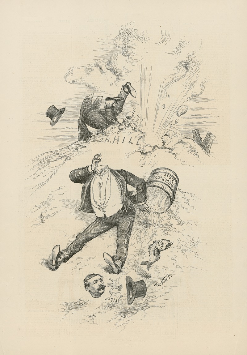 Thomas Nast - An eruption at Capitol Hill