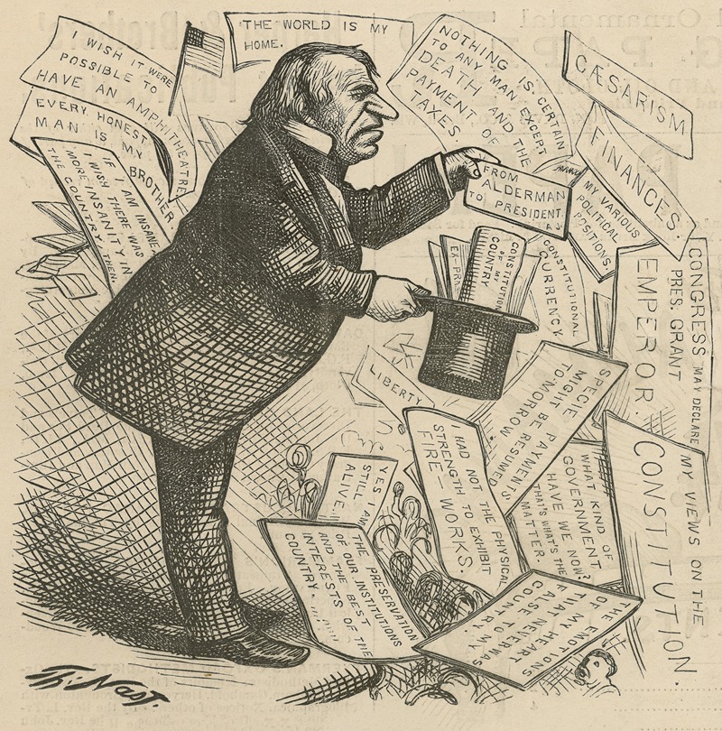 Thomas Nast - Andy still lives, and is at his old tricks