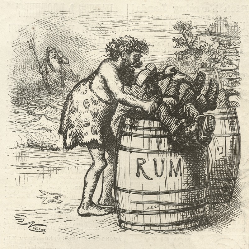 Thomas Nast - Bacchus drowns more than Neptune