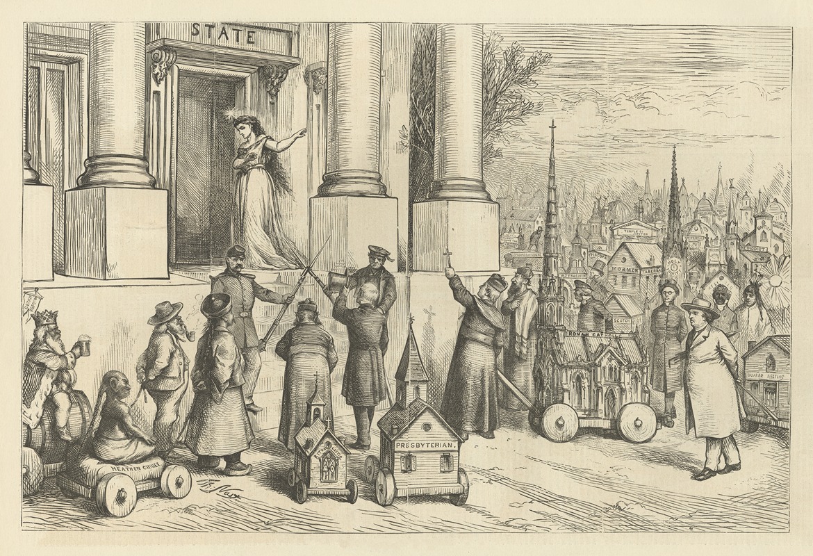 Thomas Nast - Church and state — no union upon any terms