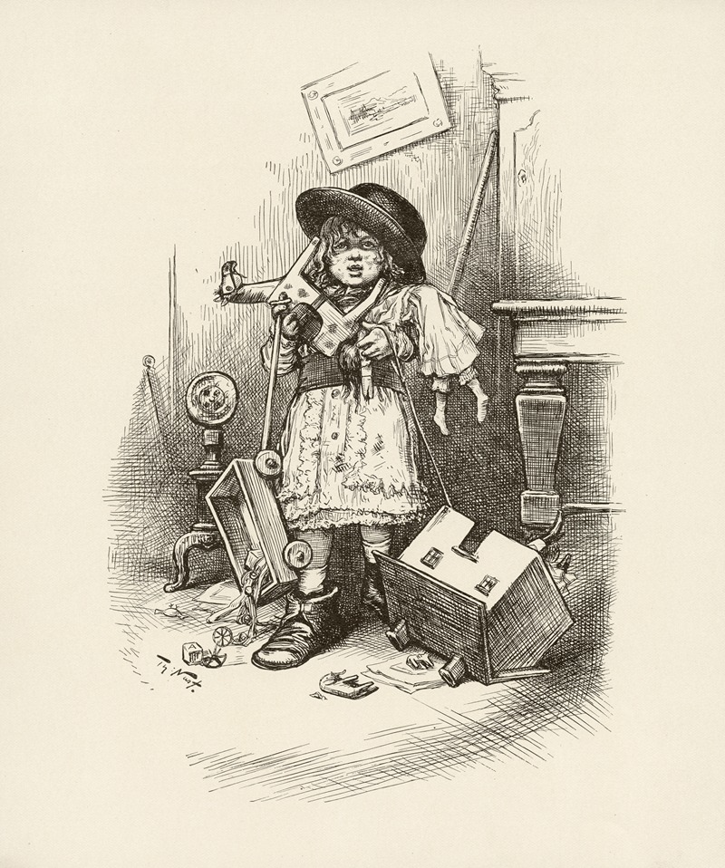 Thomas Nast - Girl with toys