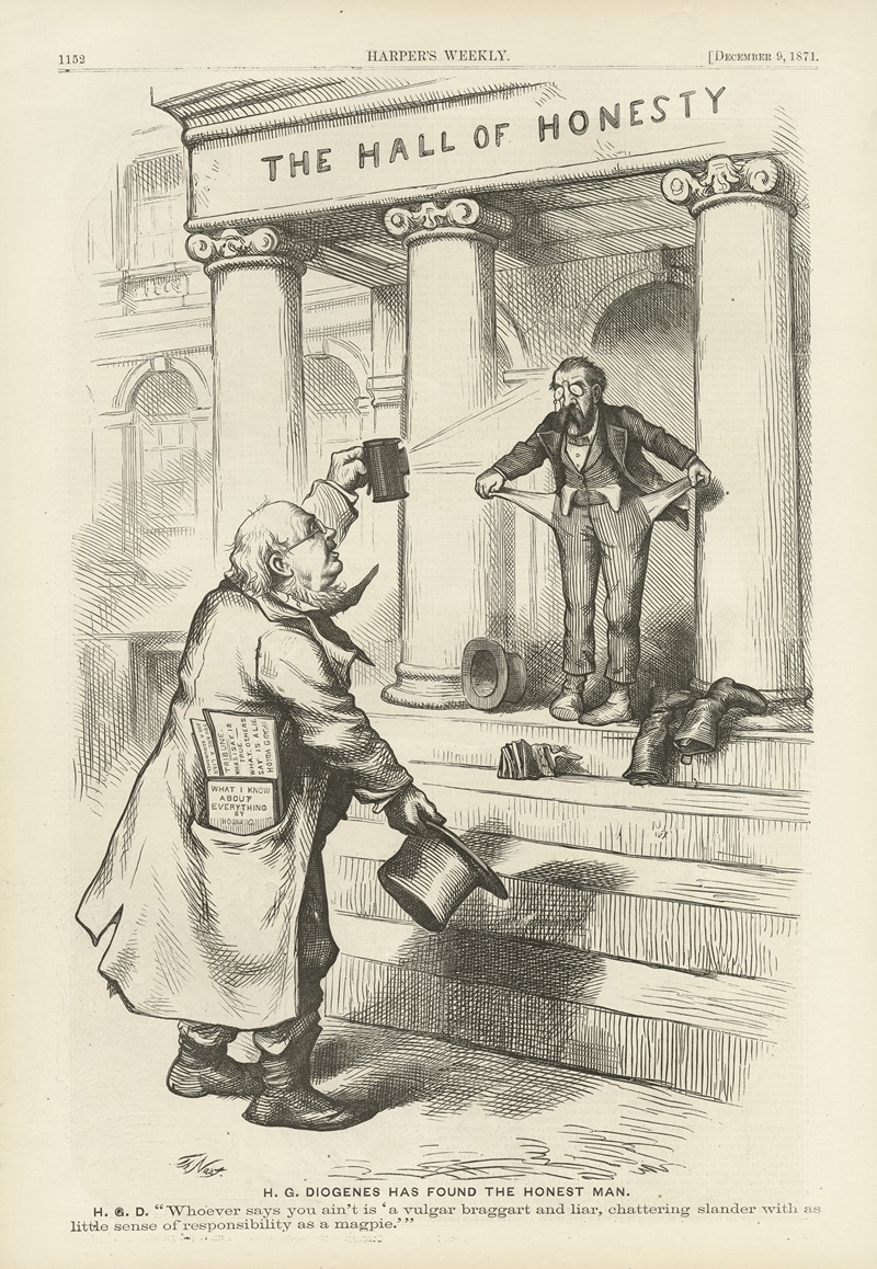 Thomas Nast - H. G. Diogenes has found the honest man