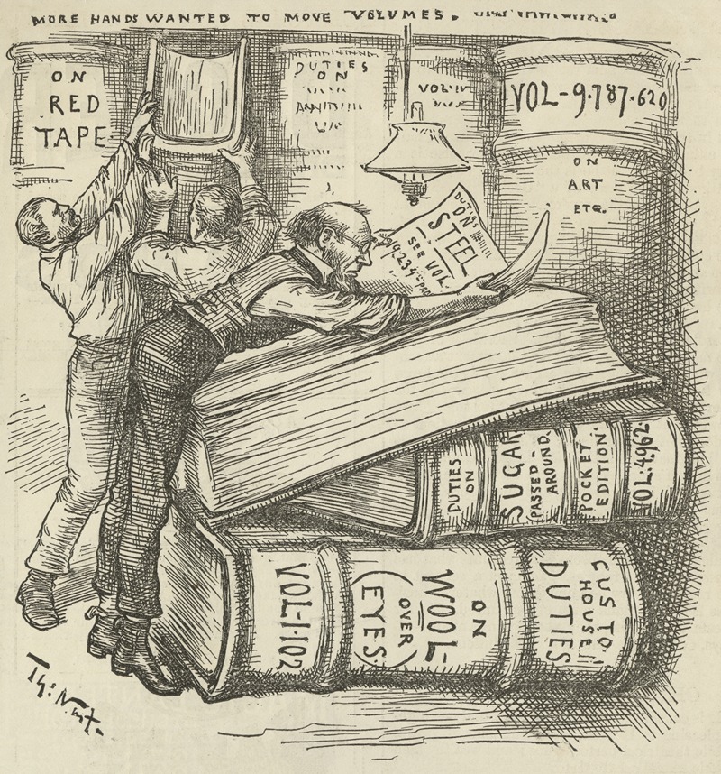 Thomas Nast - If the Tariff Commission would only step in and solve some of these riddles