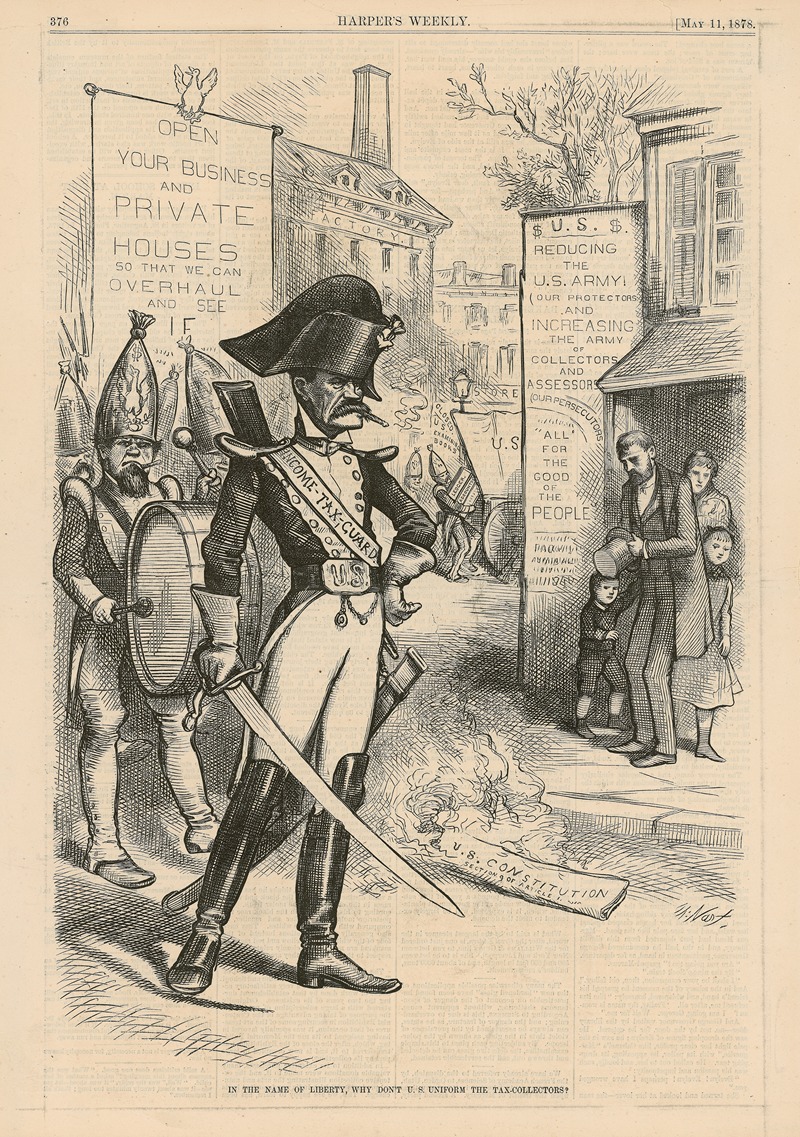 Thomas Nast - In the name of liberty, why don’t U.S. uniform the tax-collectors