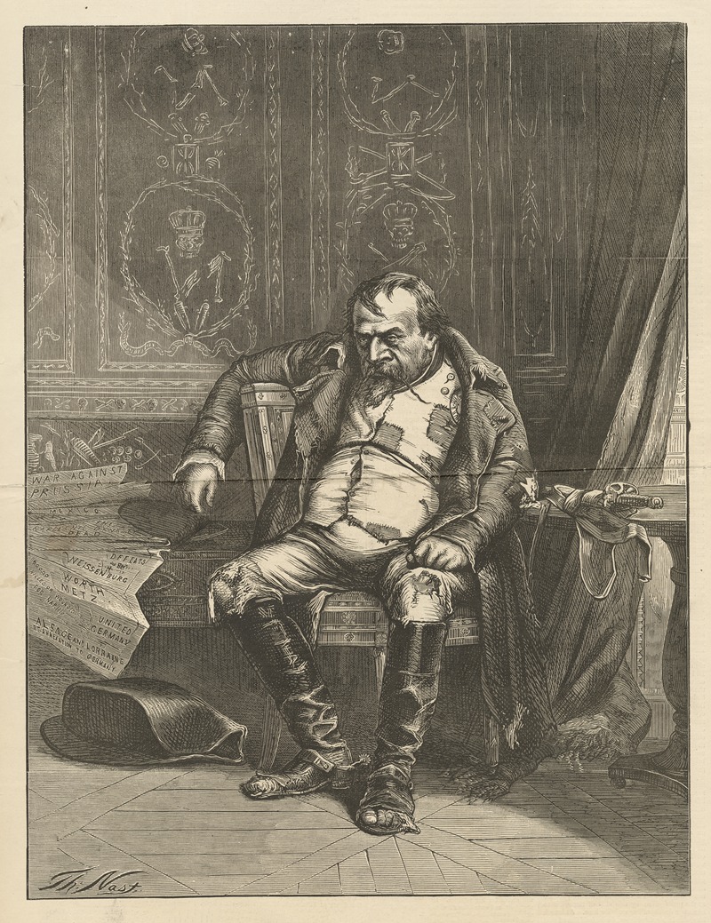 Thomas Nast - Napoleon. ‘Dead men’s clothes soon wear out’.