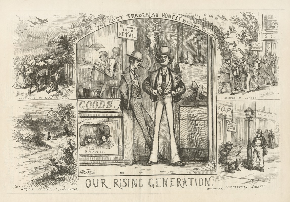 Thomas Nast - Our rising generation