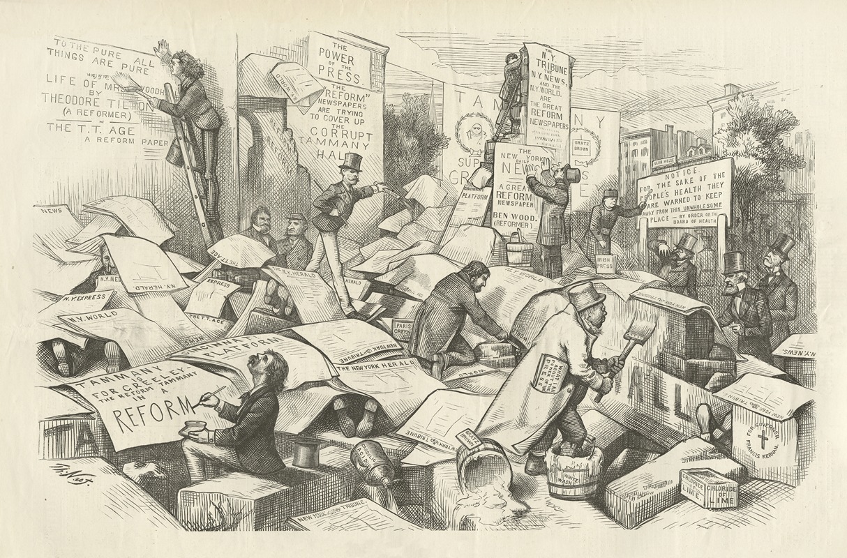 Thomas Nast - Out, damned spot! Out, I say!.