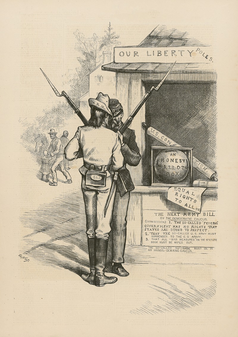 Thomas Nast - Relieving (‘Bayonet’) guard