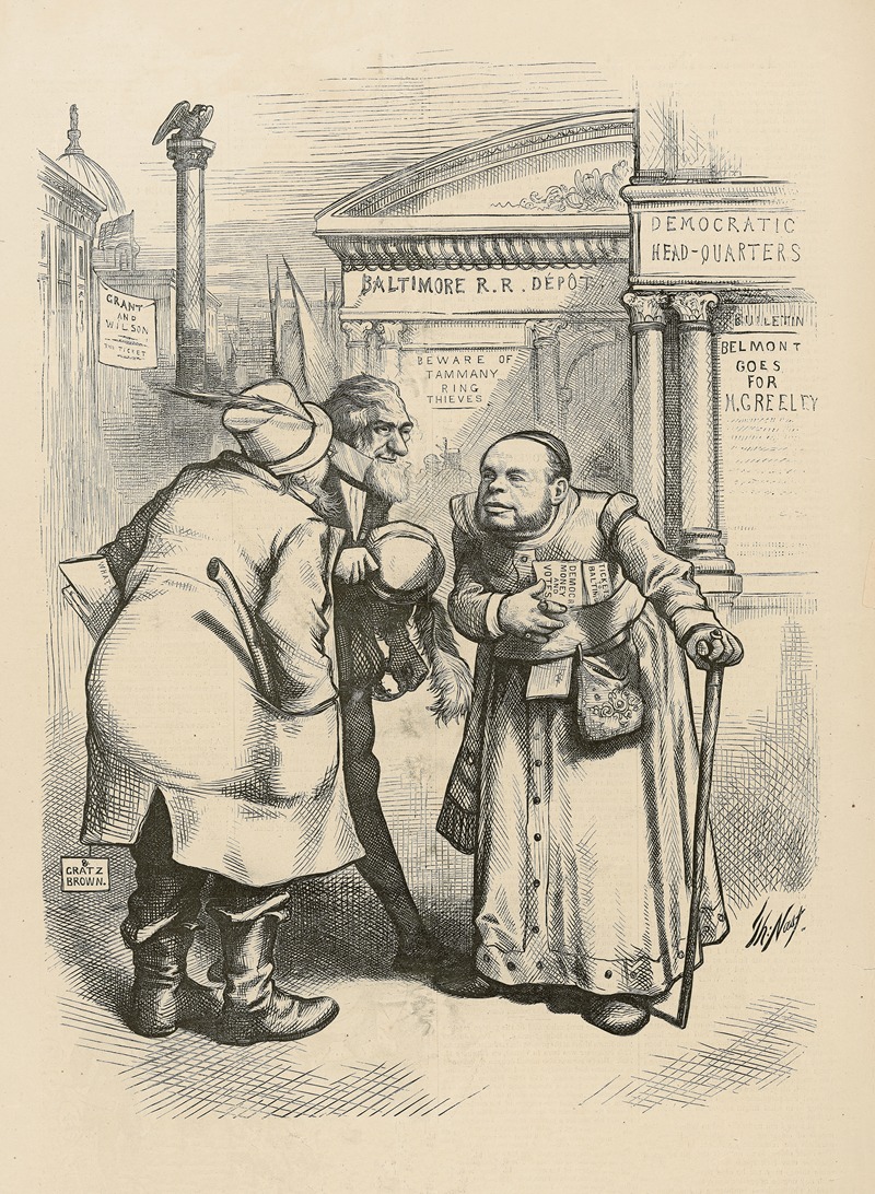 Thomas Nast - Shylock, we would have moneys and votes