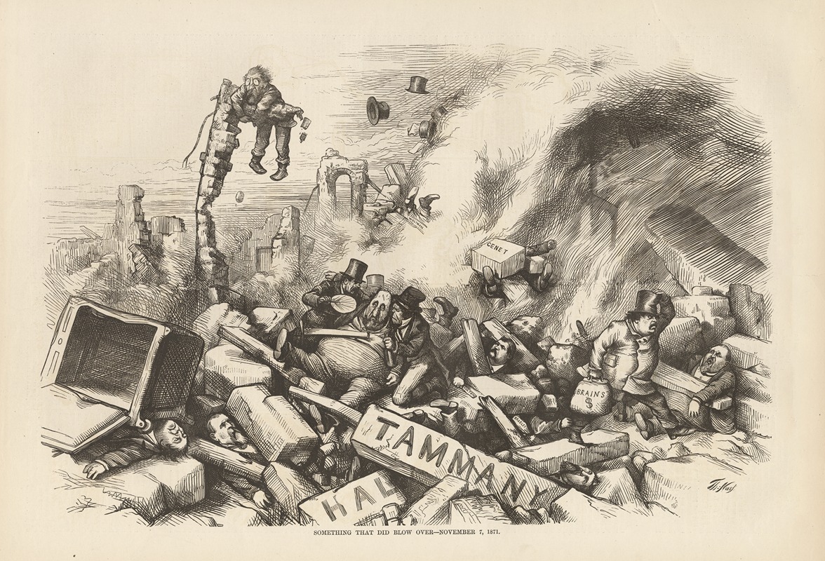 Thomas Nast - Something that did blow over — November 7, 1871