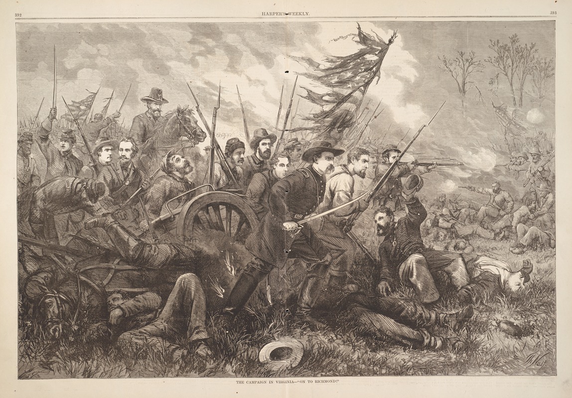 Thomas Nast - The campaign in Virginia — ‘On to Richmond!’