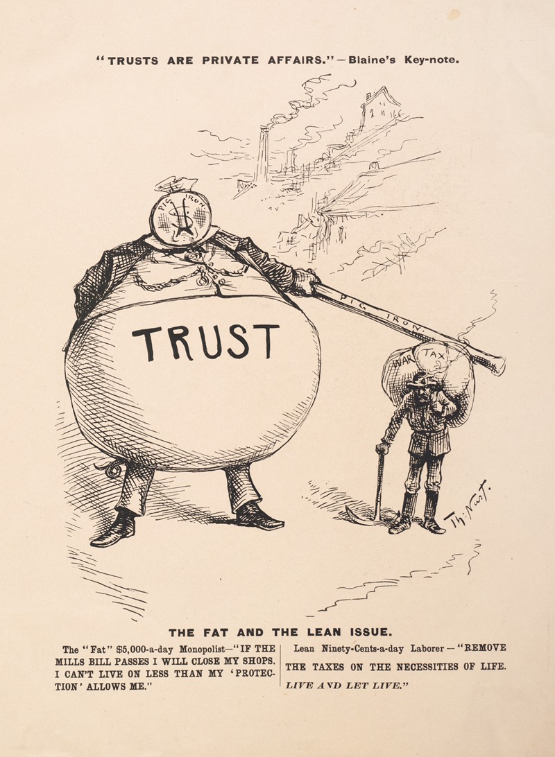 Thomas Nast - The fat and the lean issue