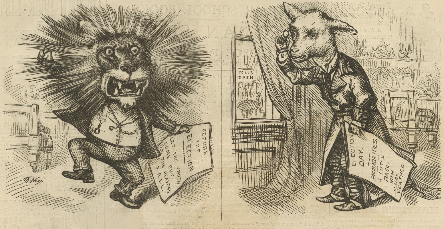 Thomas Nast - The lion and the lamb