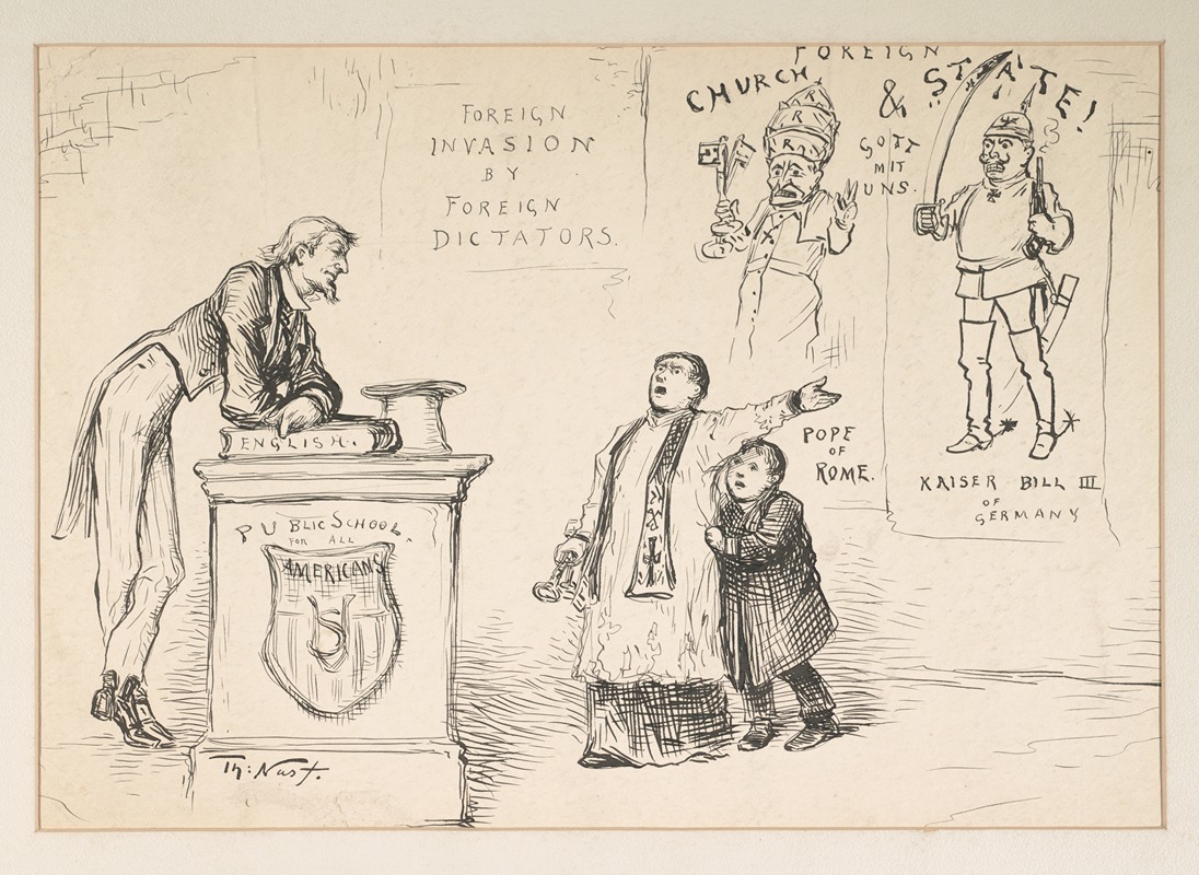 Thomas Nast - The pope and the emperor have nothing to do with the case