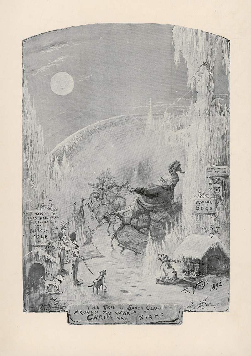 Thomas Nast - The trip of Santa Claus — around the world on Christmas night