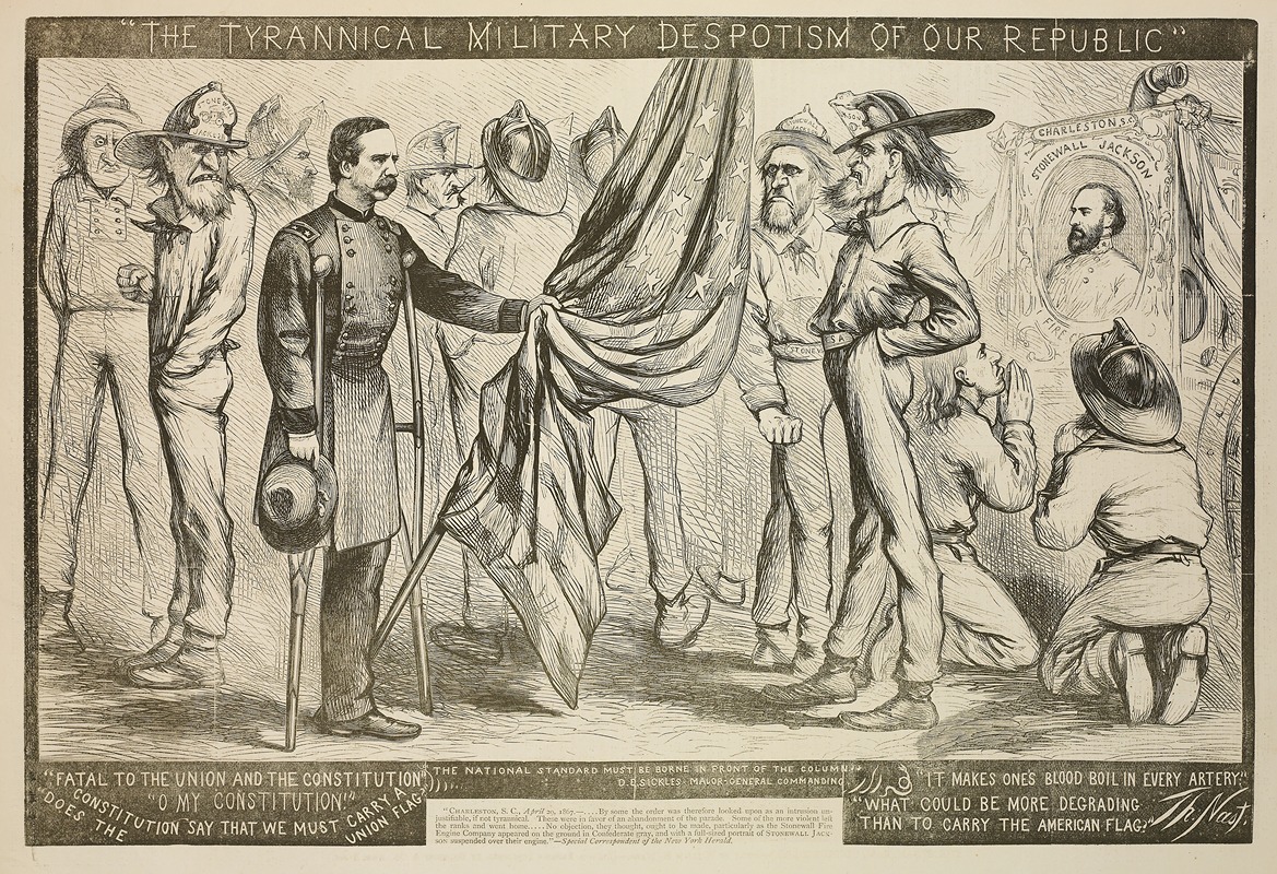 Thomas Nast - The tyrannical military despotism of our Republic