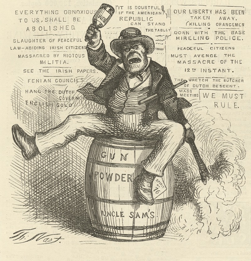 Thomas Nast - The usual Irish way of doing things