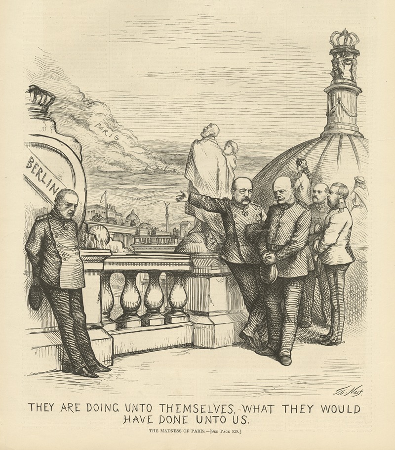 Thomas Nast - They are doing unto themselves, what they would have done unto us.