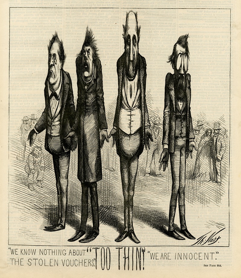 Thomas Nast - Too thin!.