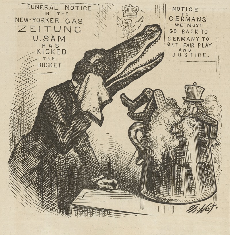 Thomas Nast - Uncle Sam put in his ‘bier’