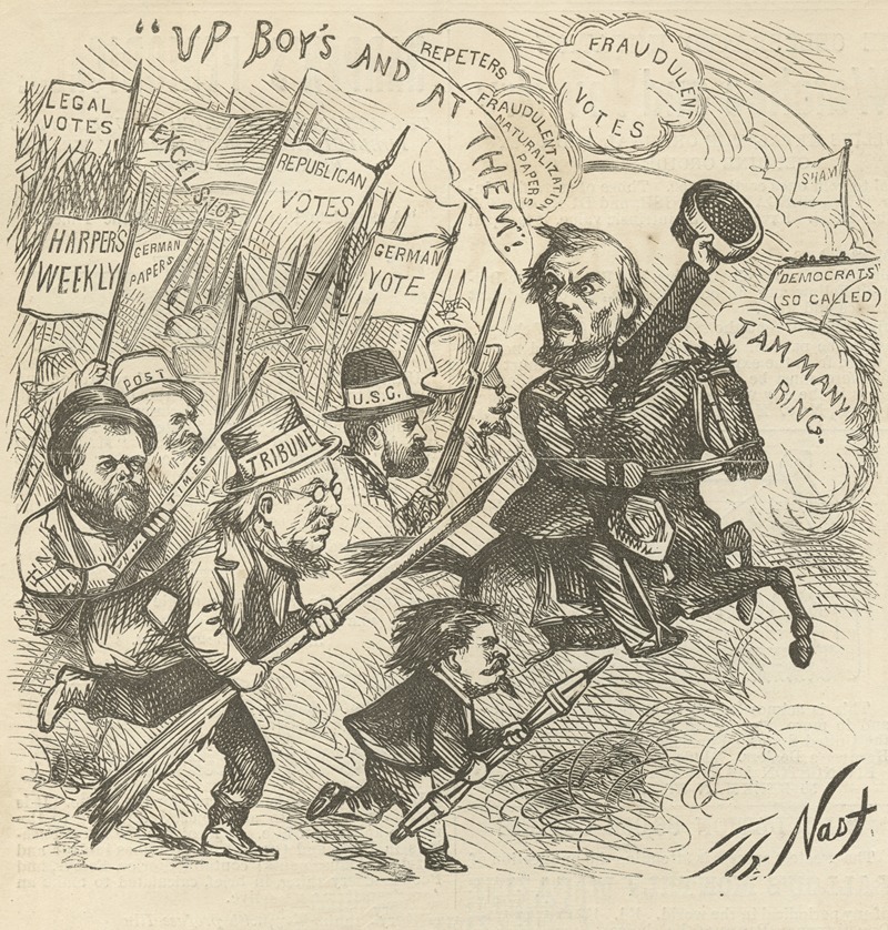 Thomas Nast - We fights mit sigel