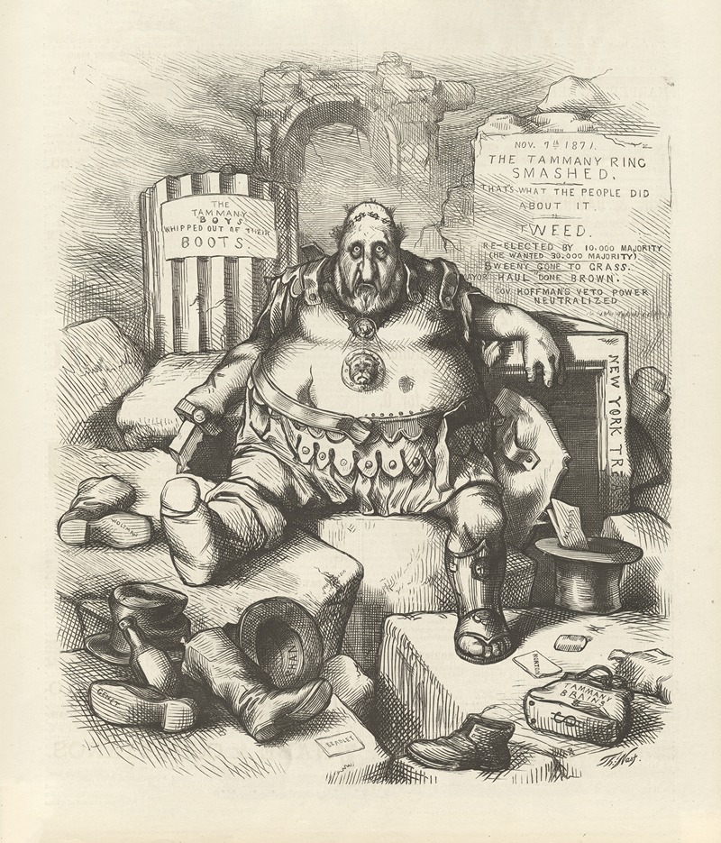 Thomas Nast - What are you laughing at; To the victor belong the spoils