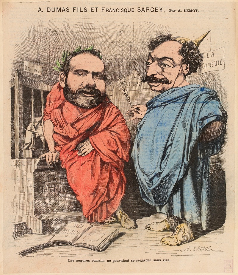 Valentin Achille Lemot - A. Dumas fils et Francisque Sarcey