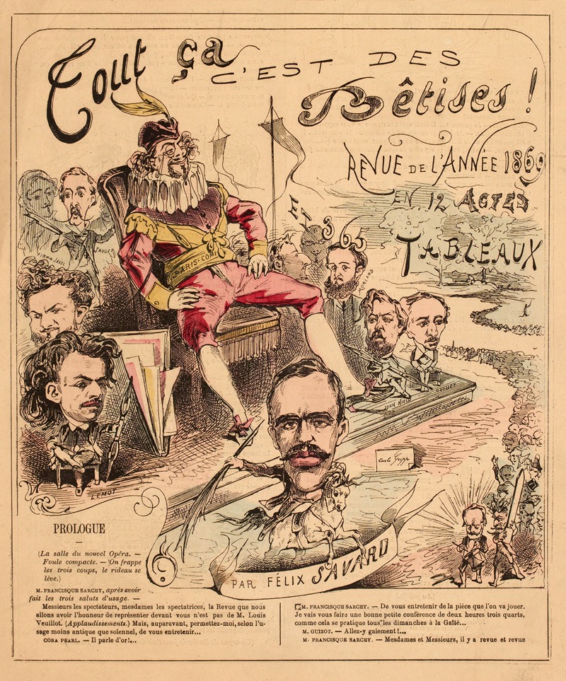 Valentin Achille Lemot - Tout ça c’est des Bêtises Revue de l’Année 1869 en 12 actes et 365 tableaux