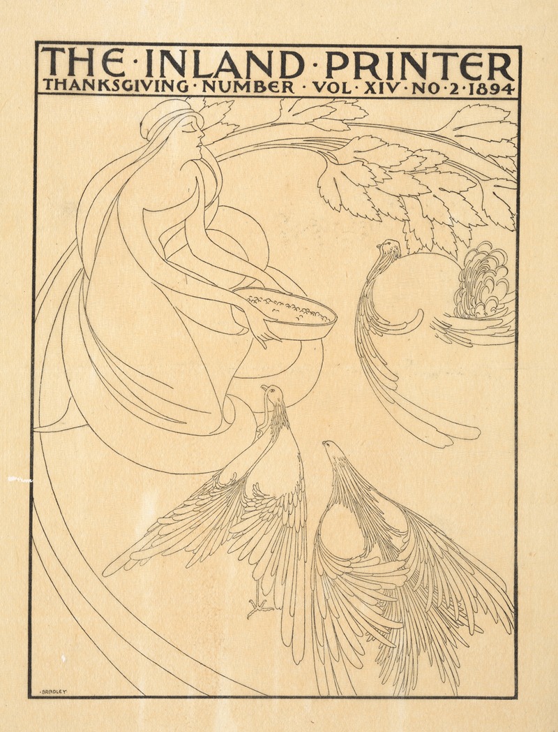 Will Bradley - The Inland Printer cover design [Thanksgiving issue, vol. XIV, no. 2, 1894].