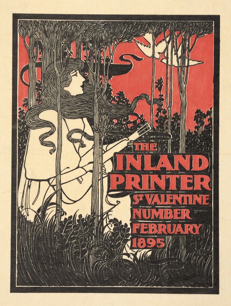 Will Bradley - The Inland Printer cover design [Valentine issue, February 1895].