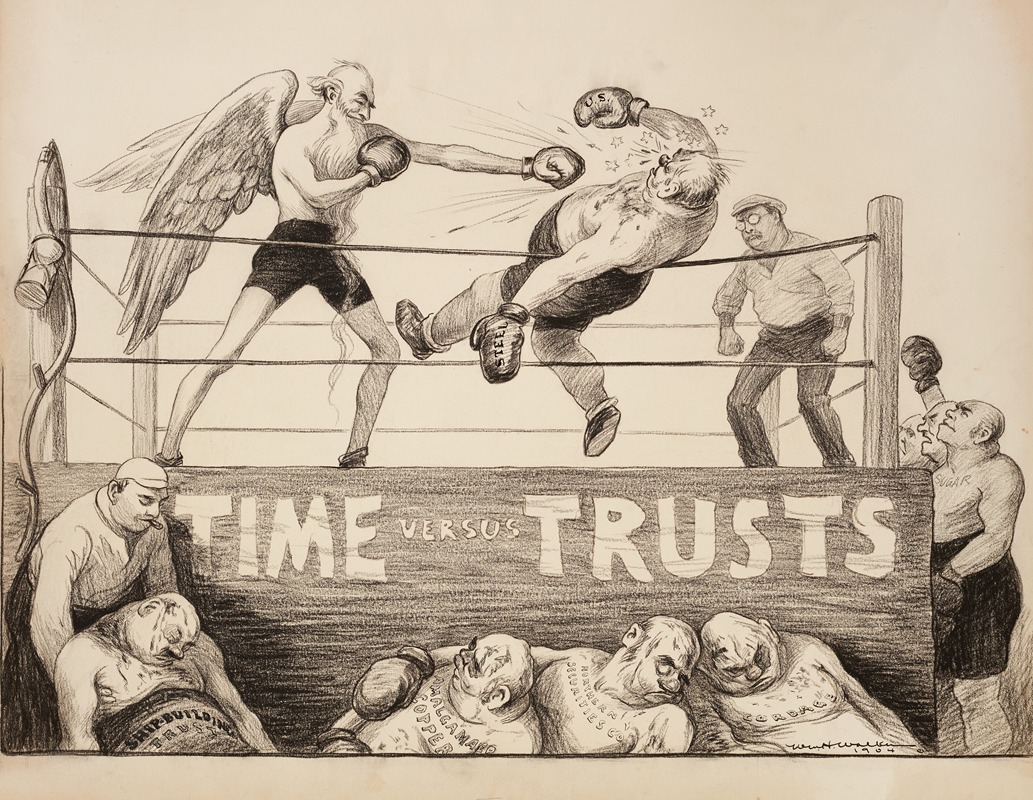 William Henry Walker - A boxing tournament, with Theodore Roosevelt as the referee