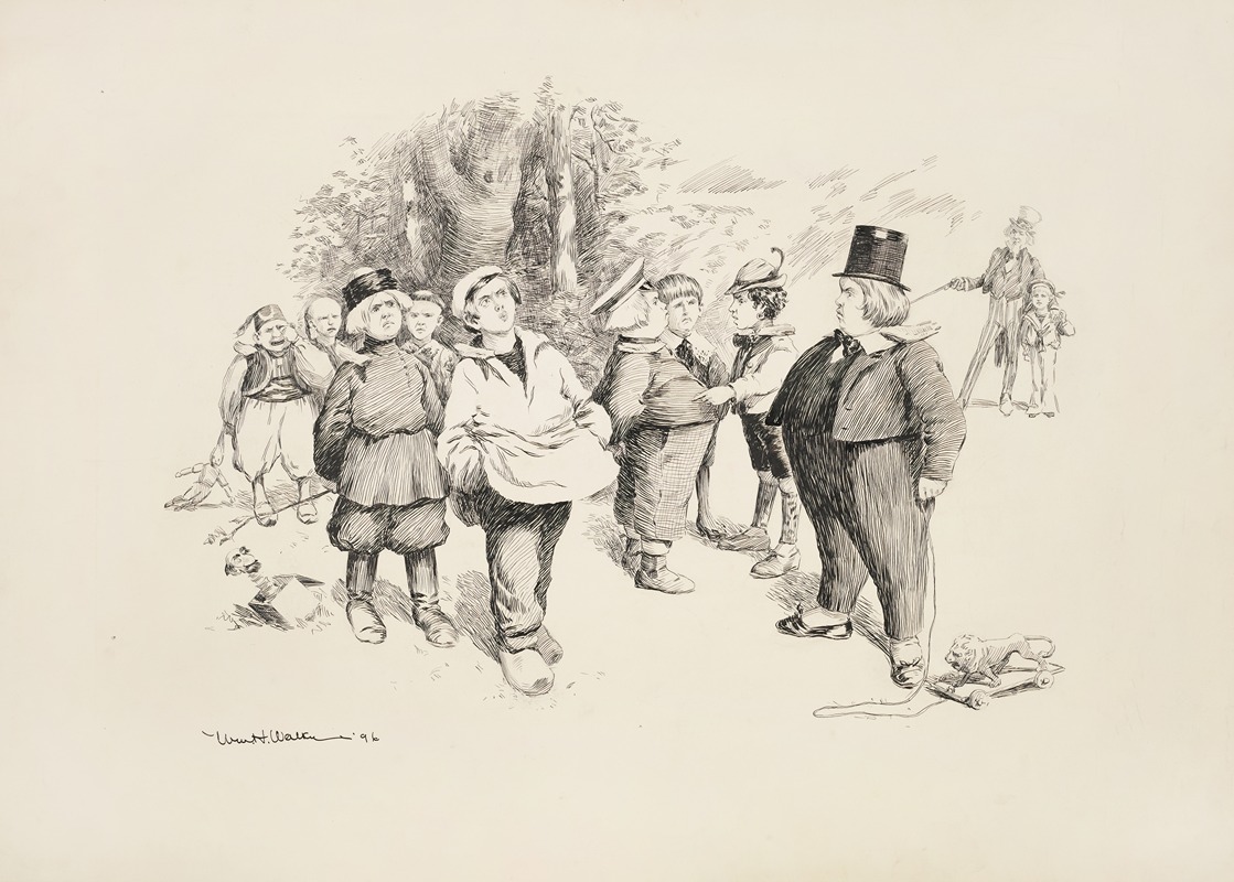 William Henry Walker - A group of children, each representing a different country, argue with each other