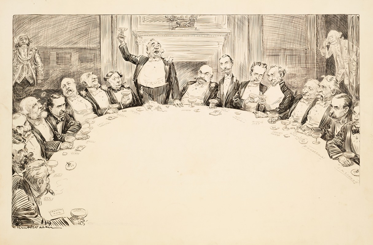 William Henry Walker - A man representing the Trusts speaks at a fancy dinner for numerous wealthy Americans