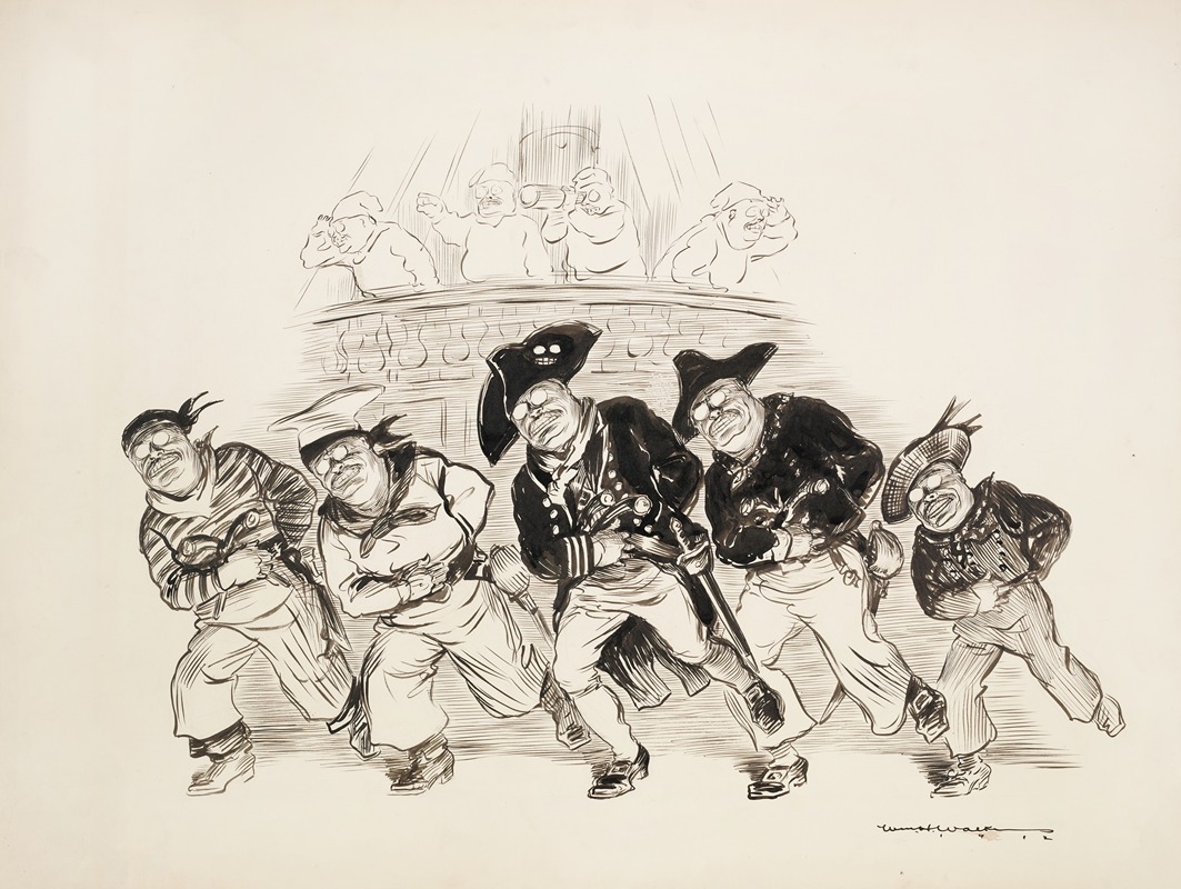 William Henry Walker - A pirate crew, with everyone from captain to look-out looking like Theodore Roosevelt