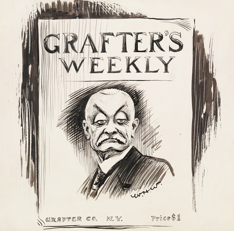 William Henry Walker - Image of a magazine titled ‘Grafter’s Weekly,’ published in Grafter Co., N.Y, with the image of a stern man on the cover