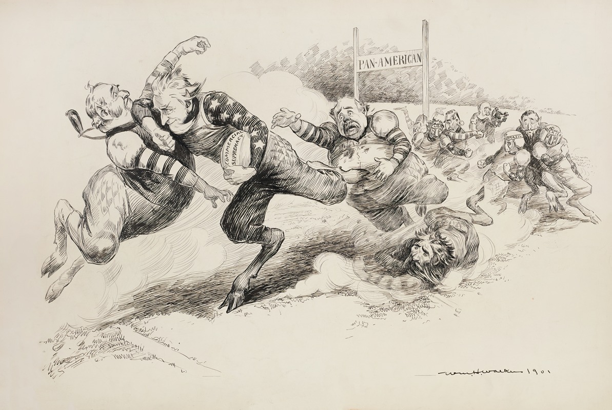 William Henry Walker - Pan-American as a football game, with the players representing different countries