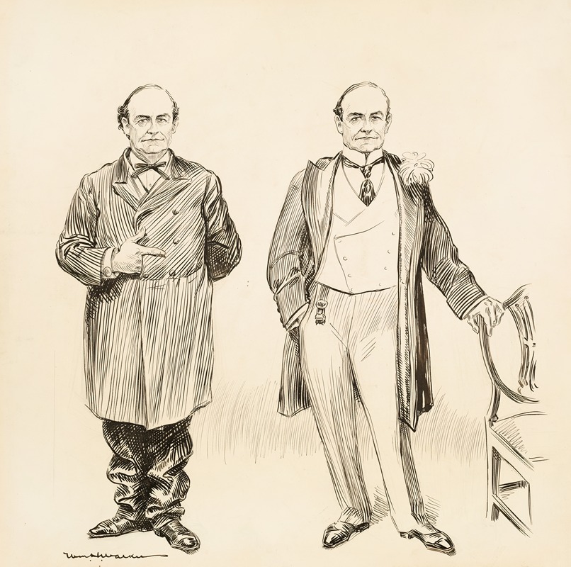 William Henry Walker - Portrait of two men, or possibly two images of the same man.