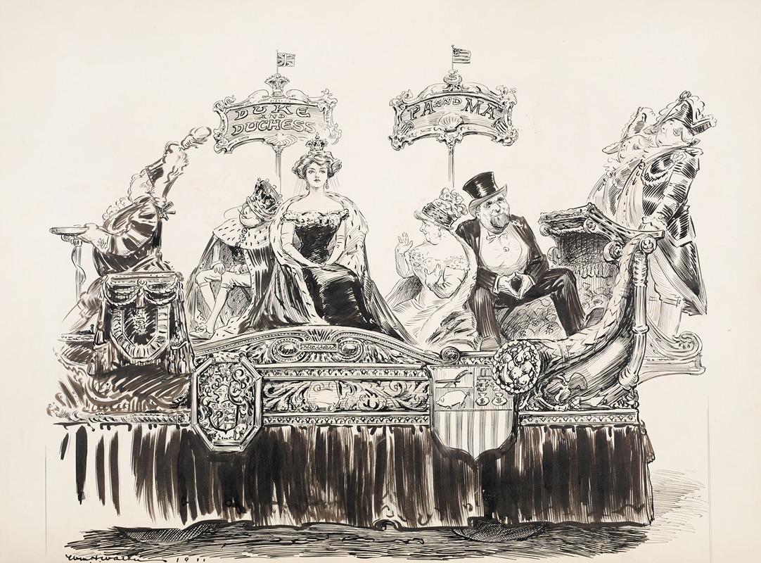 William Henry Walker - Suggestion for an Anglo-American float in the Coronation Parade