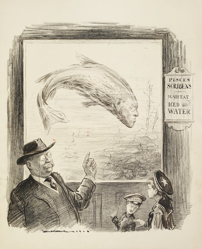 William Henry Walker - This, boys, is the largest weak-fish ever kept alive in captivity