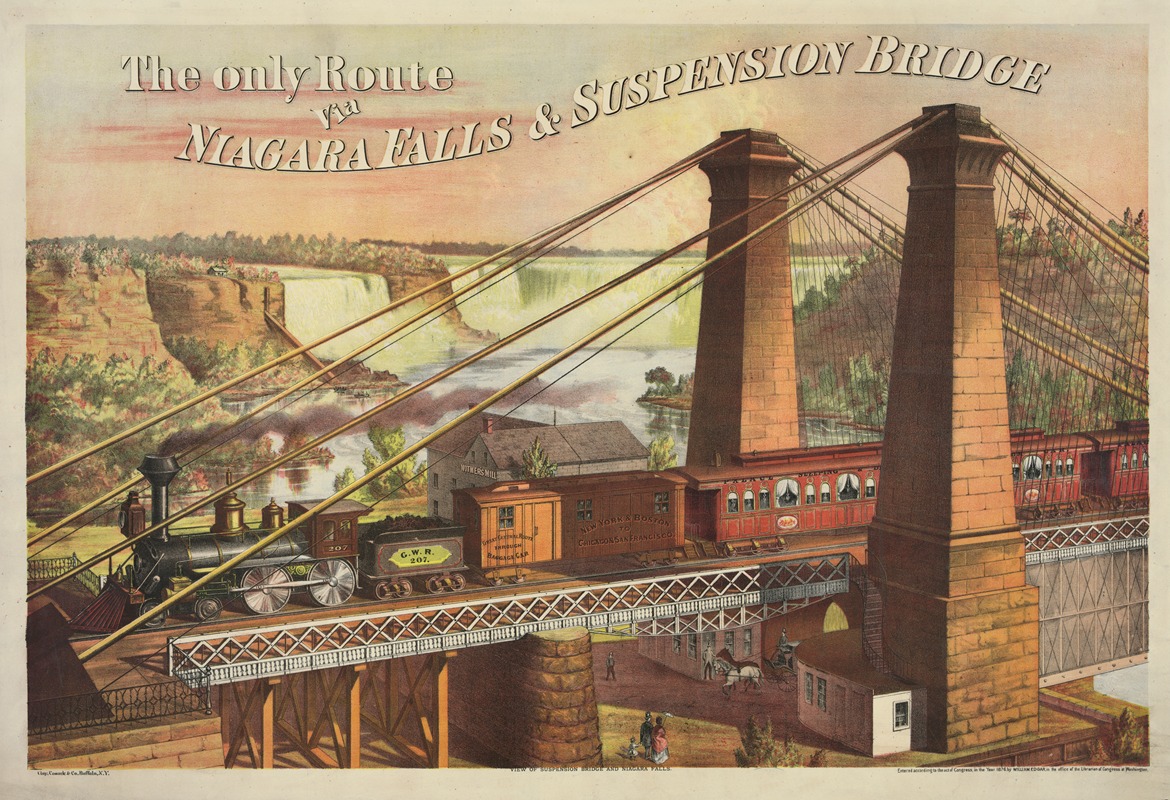 Clay, Cosack & Co. - The only rout via Niagara Falls & Suspension Bridge