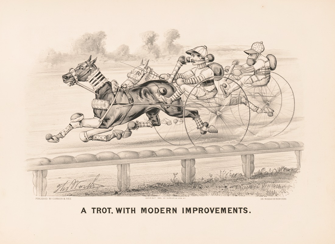 Currier & Ives. - A trot, with modern improvements