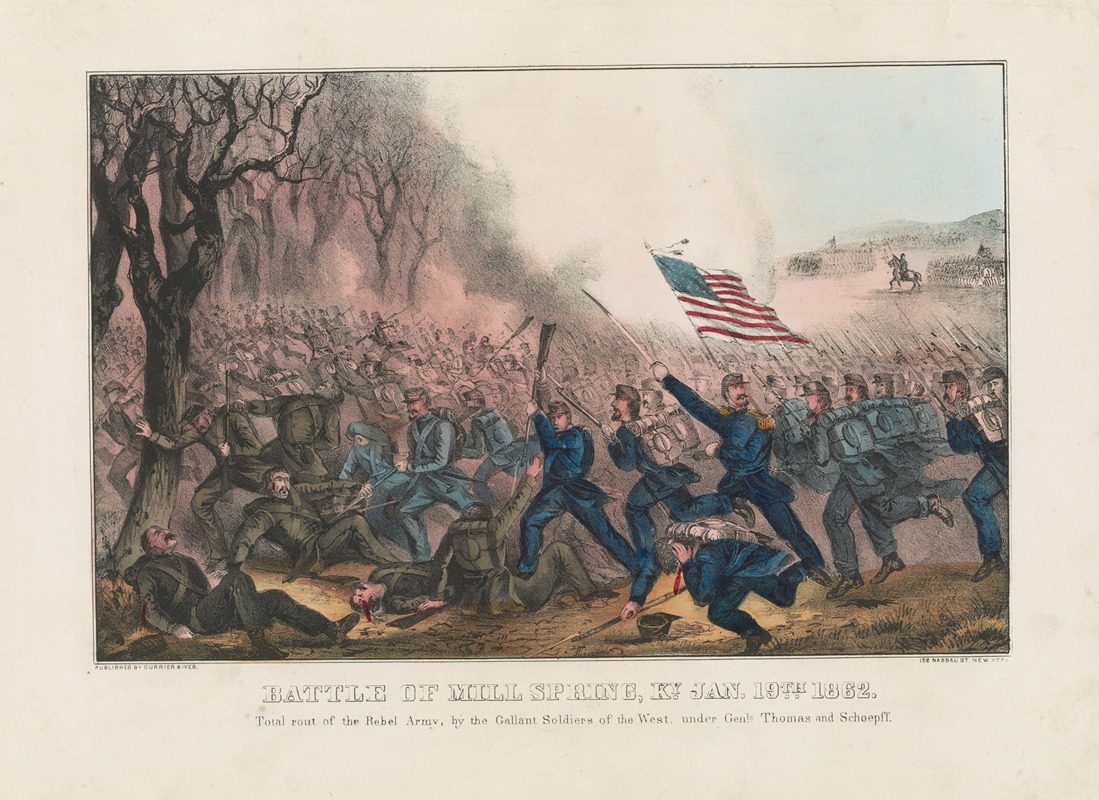 Currier & Ives. - Battle of Mill Spring, Ky. Jan 19th 1862