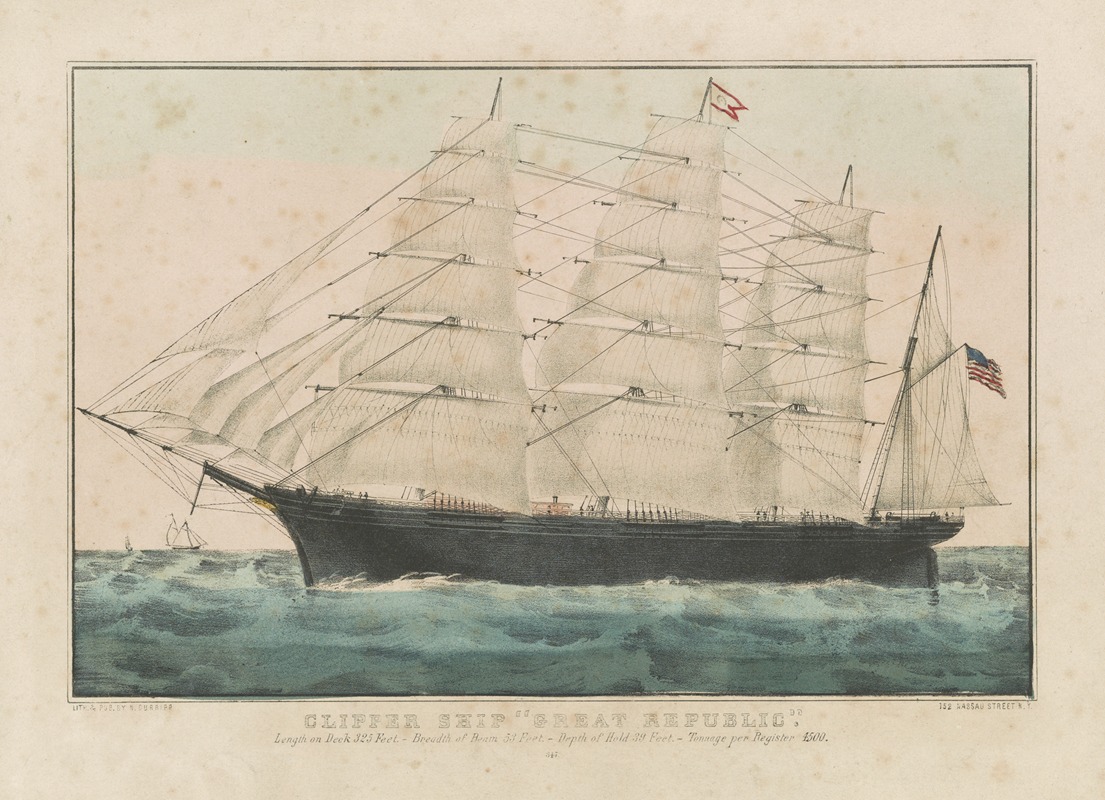 Currier & Ives. - Clipper ship ‘Great Republic’