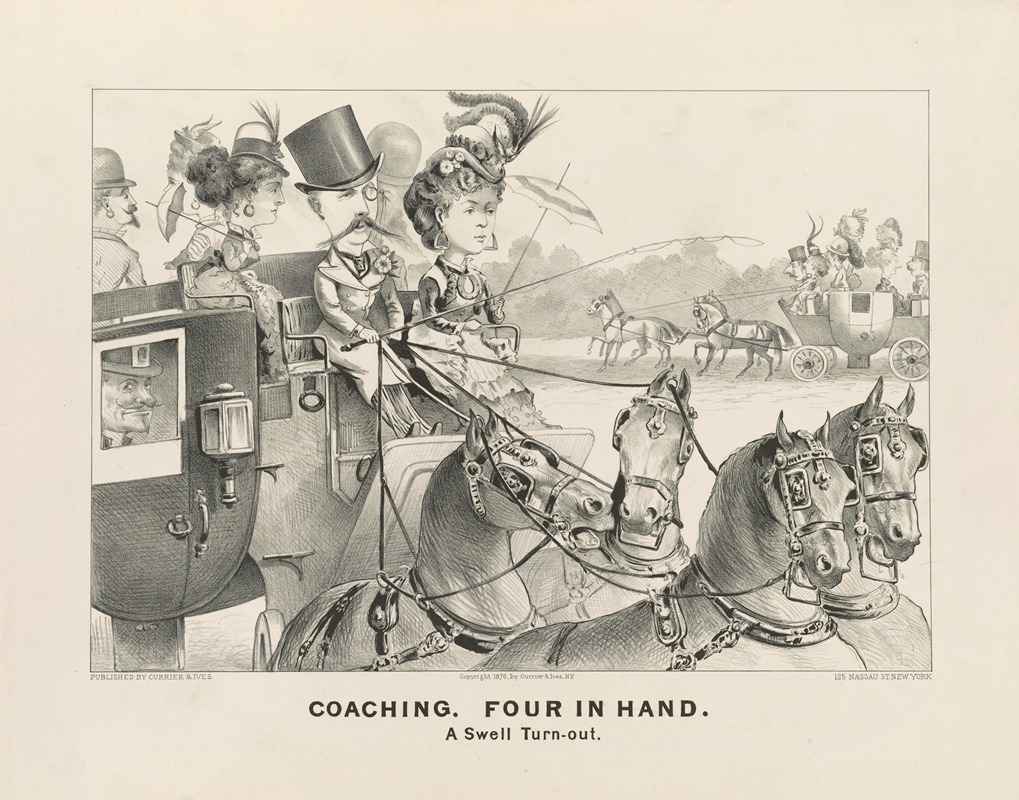 Currier & Ives. - Coaching. Four in hand; A swell turn-out