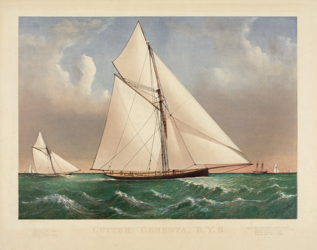 Currier & Ives. - Cutter Genesta, R.Y.S.