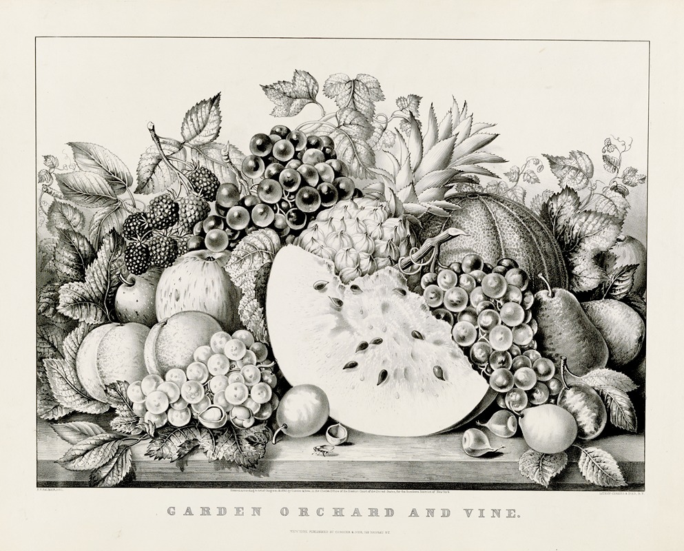 Currier & Ives. - Garden orchard and vine