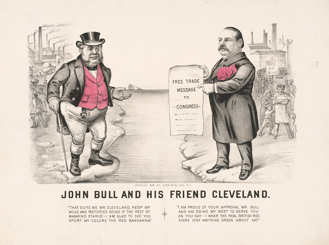 Currier & Ives. - John Bull and his friend Cleveland